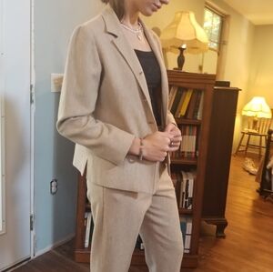 Pendleton Camel Wool Pant Suit 6P